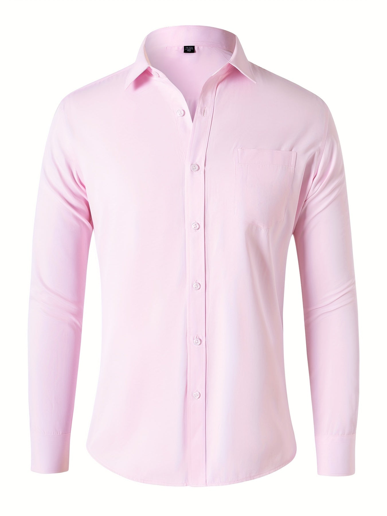 Men's Button Up Shirt with Chest Pocket - Spring/Fall Businesswear