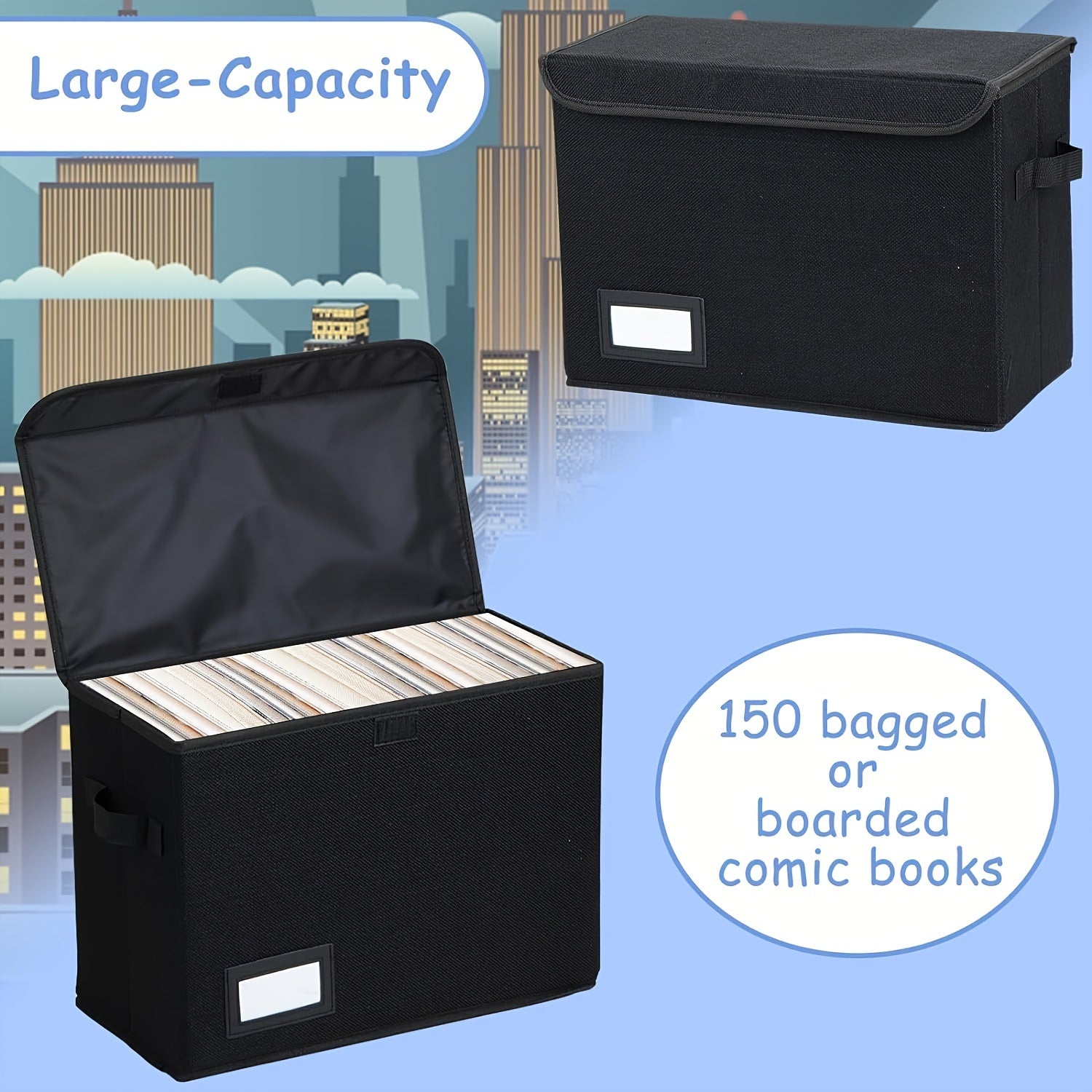 Foldable Storage Box Heavy Duty Container for Documents