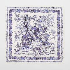 Floral Print Scarf Shawl Neckerchief Head Wrap Hair Accessories