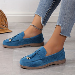 Women's Flat Loafers Slip On Shoes Pendant Decoration