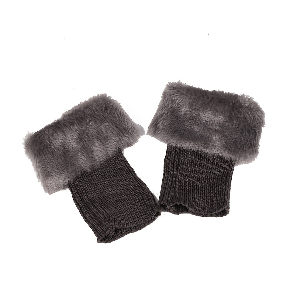 Winter Leg Topper Cuffs Plush Knit Boot Boot Pairs Socks