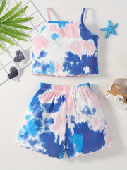 Girls Camisole & Shorts Set Gradient Casual Summer Kids Clothes