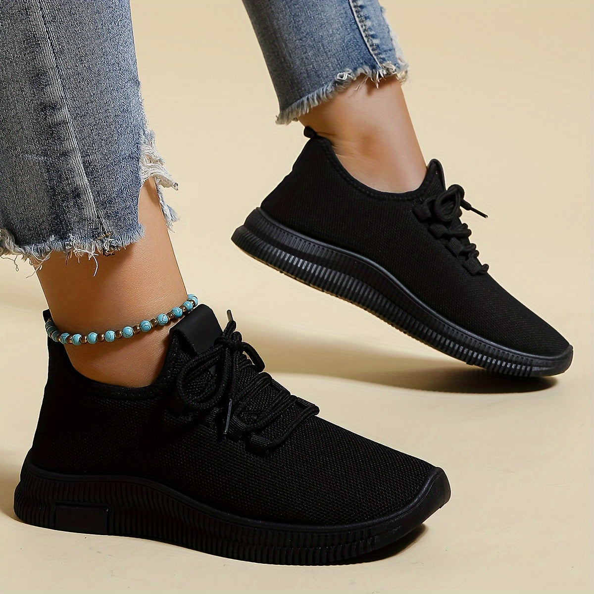 Mesh Breathable Fitness Sports Shoes Lightweight Non slip Walking Shoes Women's
