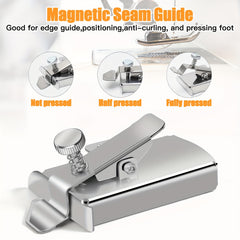 2pcs Magnetic Seam Guide For Sewing Machine, Multifunctional Straight Line