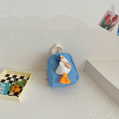 Kids Duck Mini Backpack - Casual Canvas Backpack for Boys and Girls