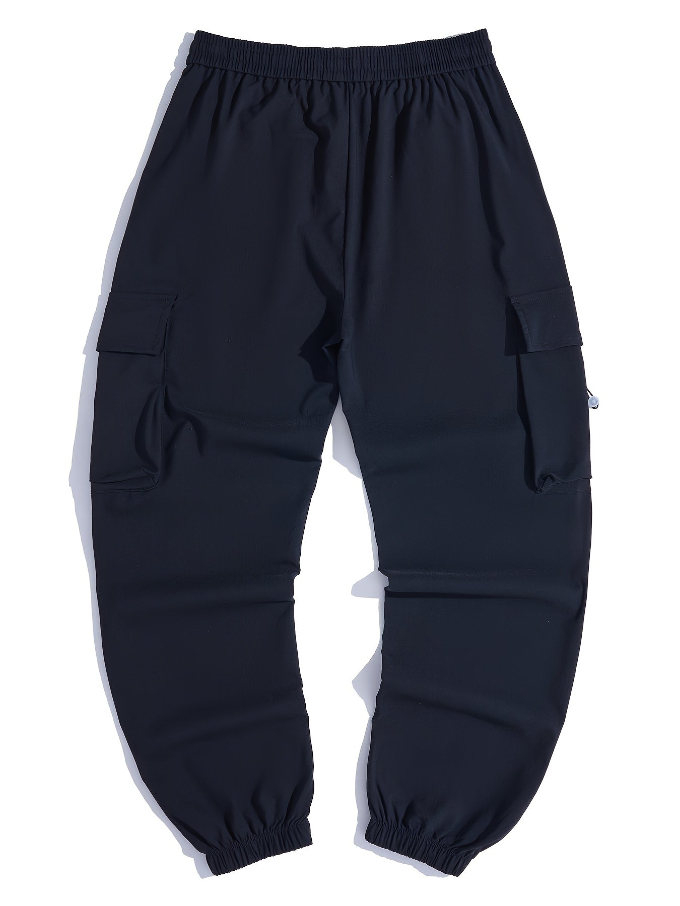 Men s Casual Flowers Print Drawstring Cargo Pants