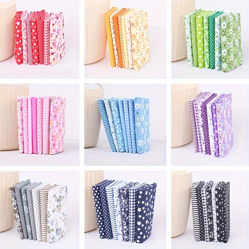 7pcs Large Cloth DIY Cotton Patchwork Doll Decorative Strips