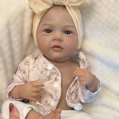 Realistic Full Body Vinyl Girl Doll with Painted Hair Eyes