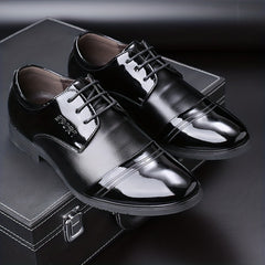 Men's Non Slip Round Toe Lace Up Dress Shoes for Wedding Party Business