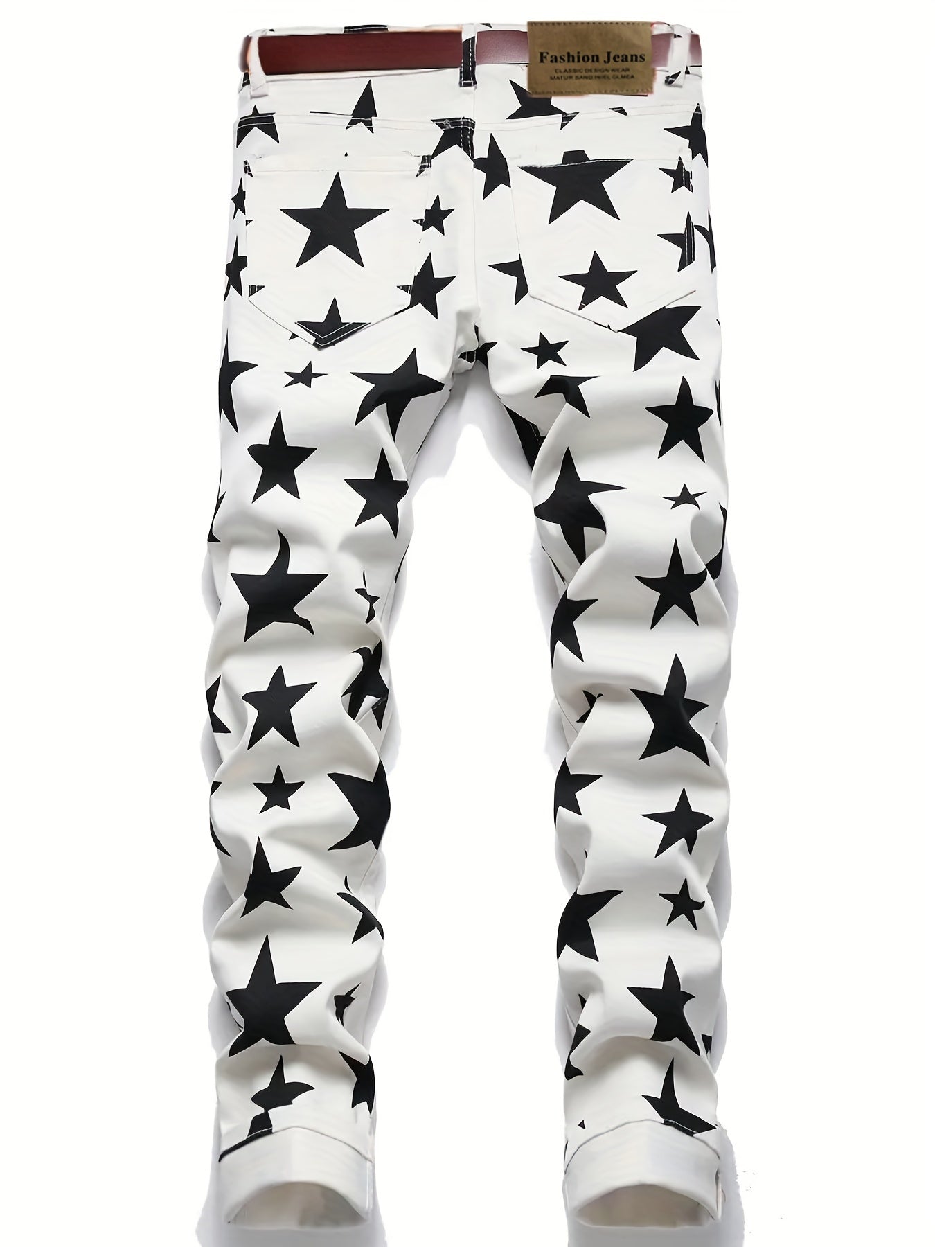 Men's Slim Fit Allover Print Jeans