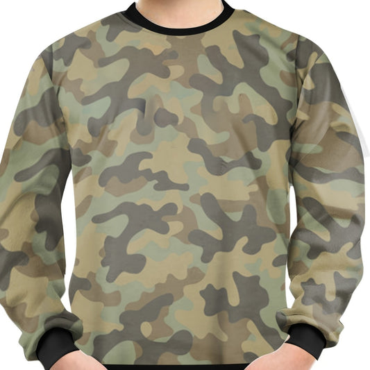 Kids Camo Printed Sweatshirt Long Sleeve Round Neck Pullover Top