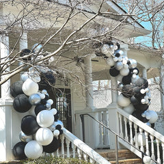 Silvery Balloons Garland Arch Kit - Graduation Birthday Anniversary Decor