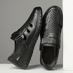 Men's Closed Toe Sandals Hook and Loop Fastener Non Slip Casual Shoes