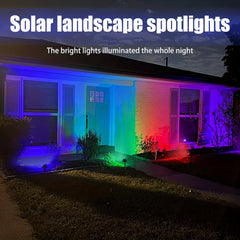 2pcs Solar Landscape Spotlights Outdoor 38LED IP65 Waterproof 3 Lighting Modes