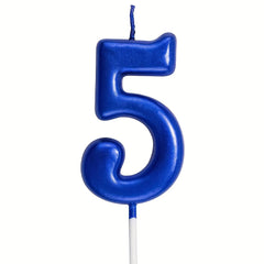 Golden Digital Candle Birthday Cake Decor 5pcs
