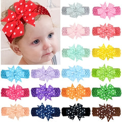 Girls Bow Knot Polka Dot Headband Head Accessories Headwear
