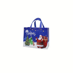 3pcs Christmas Gift Bag Medium Festive Tote Handle Reusable