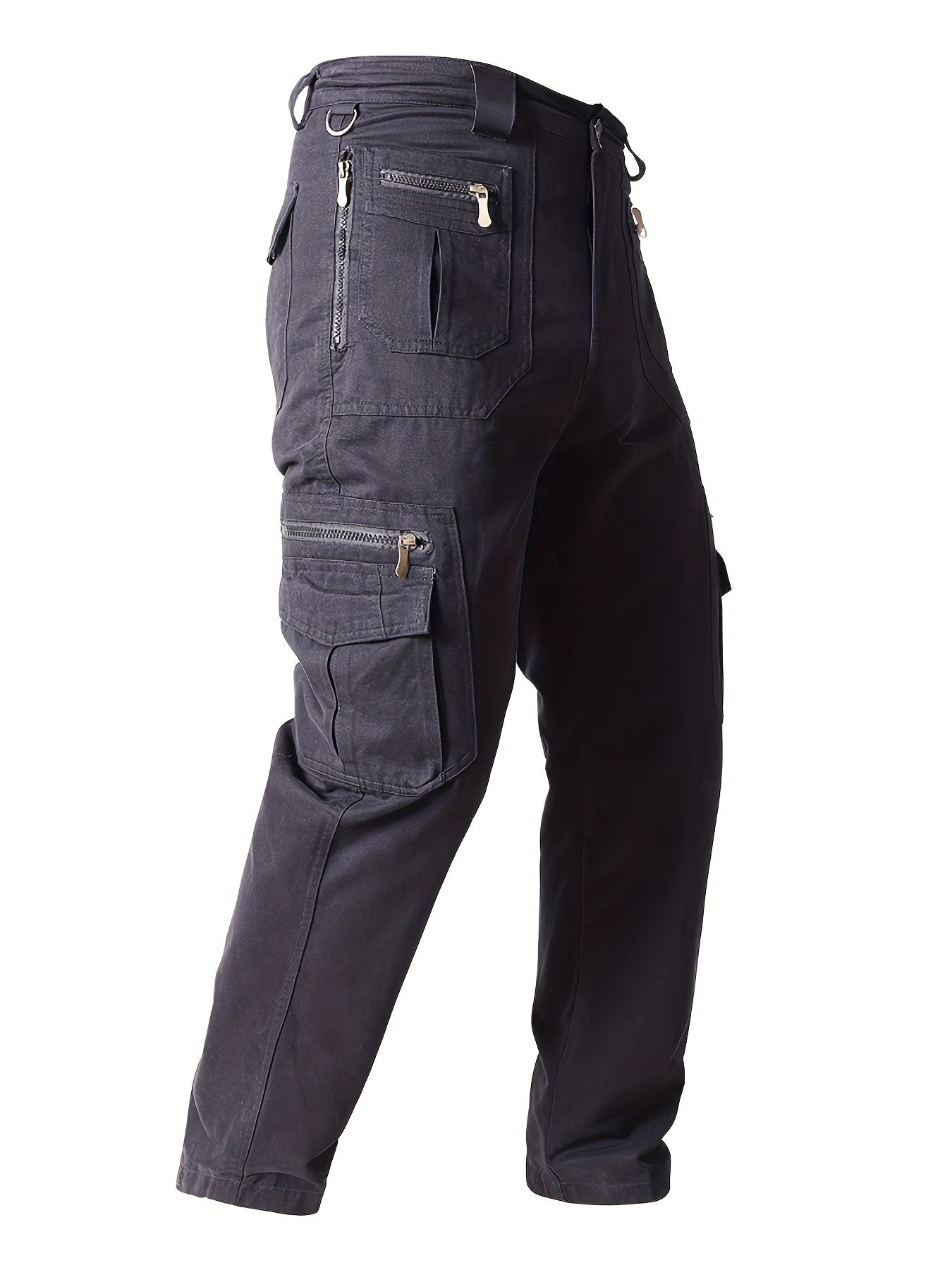 Men's Cargo Pants Spring/Autumn Casual Loose Straight Fit Multiple Pockets