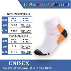 Breathable Compression Socks with Arch Support - Athletic Ank