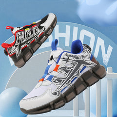 Rotating Buckle Boy's Basketball Shoes, Non Slip Shock Absorption Sneakers