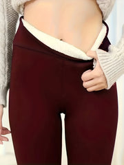 Soft Yoga Leggings Women's Activewear High Waist Slim Fit Fleece Liner