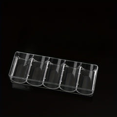 Transparent Poker Piece Storage Box Round Shape Organizer Case