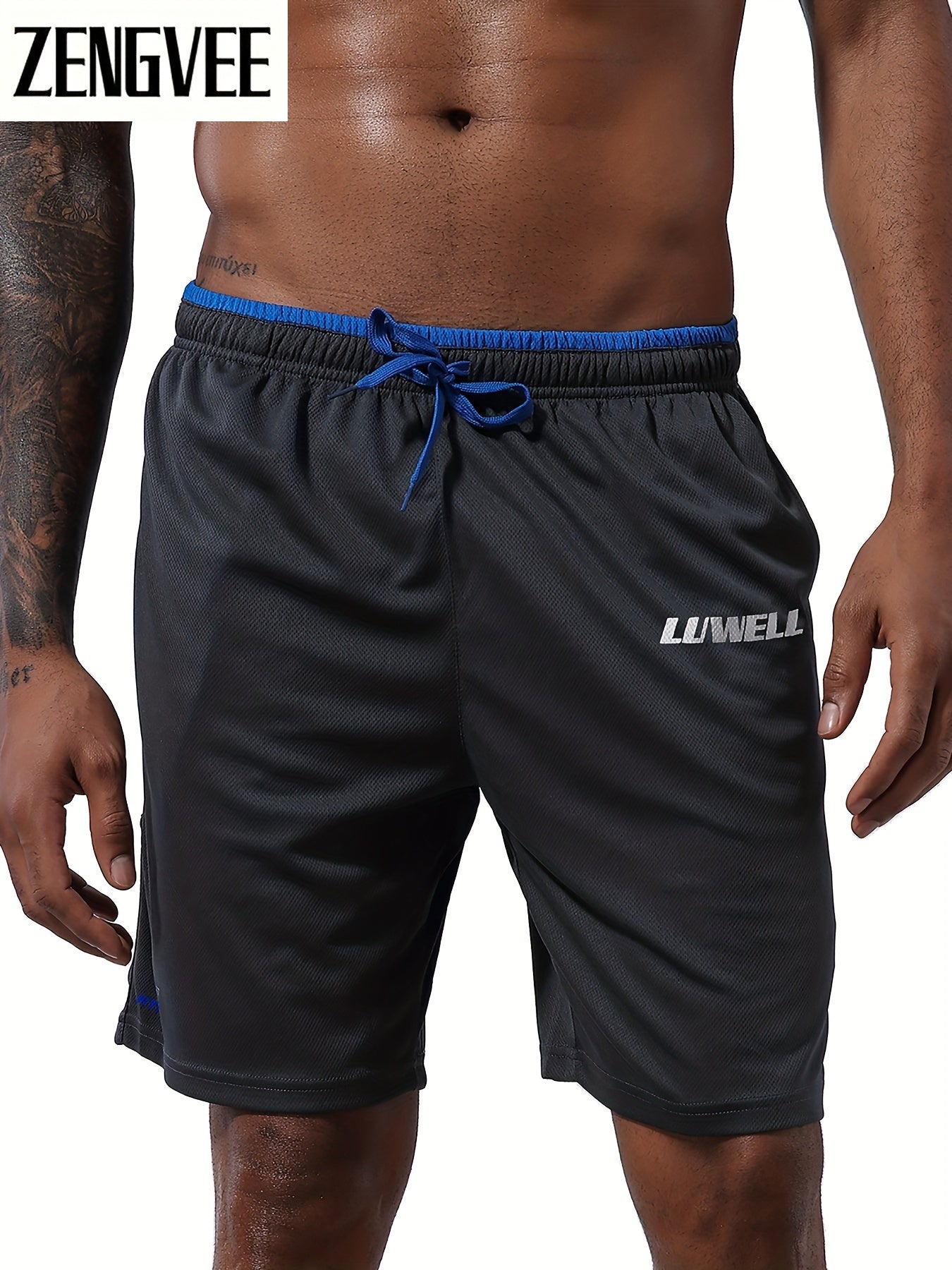 ZENGVEE Men's 7 Quick Dry Gym Running Shorts