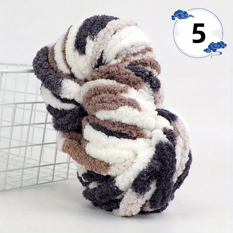 Soft Chunky Chenille Yarn for DIY Knitting, Crocheting - 250g Skein