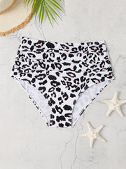 Leopard Print High Stretch Bikini Bottom High Waist Sexy Style Beachwear