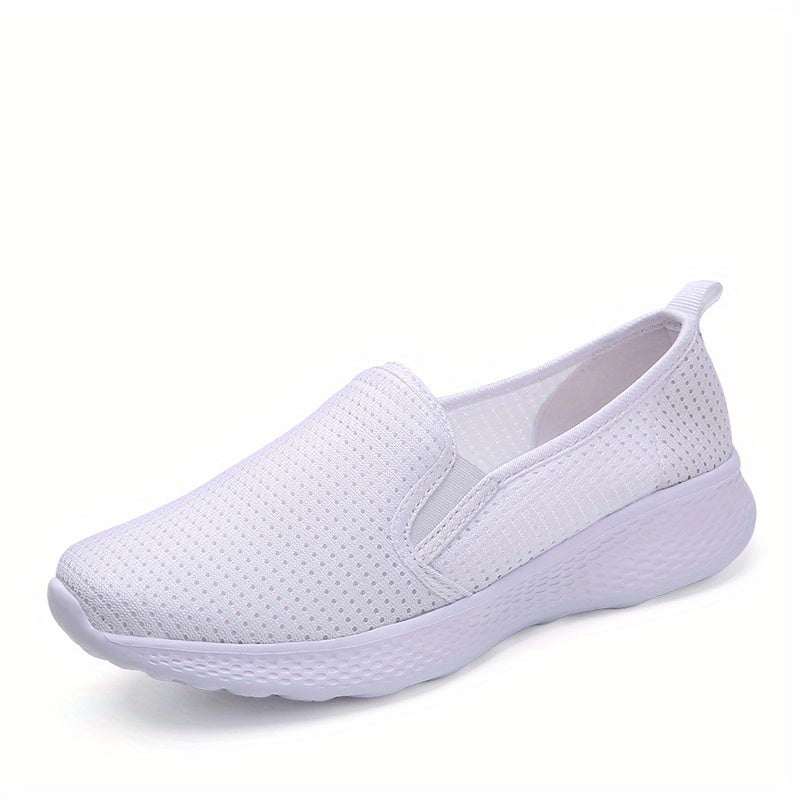Women's Mesh Sports Shoes Breathable Slip On Sneakers Low Top Loafers