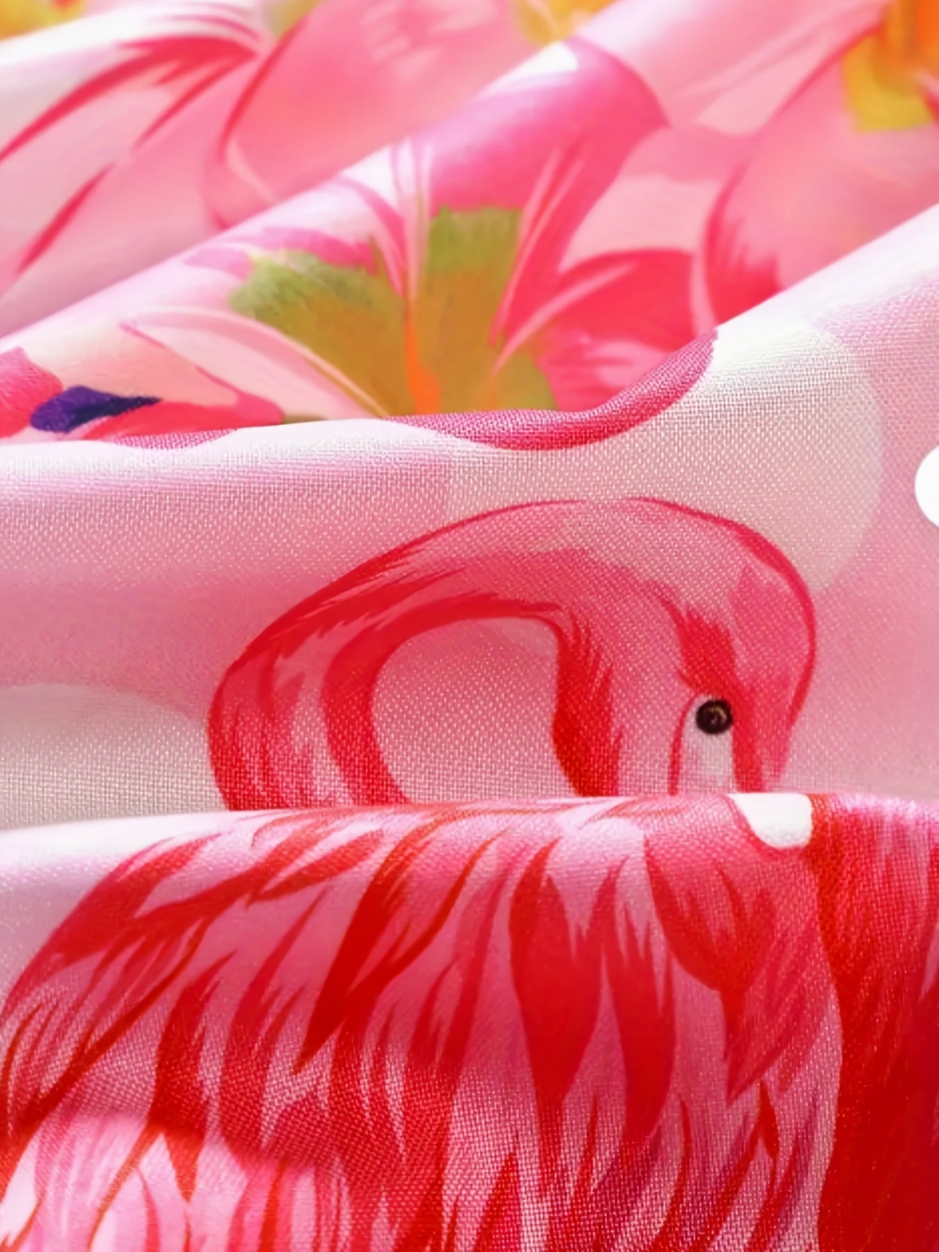 Flamingo Print Men's Casual Short Sleeve Shirt for Summer