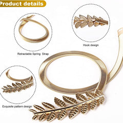 Nordic Leaf Curtain Buckle Metal Decoration Spring Strap