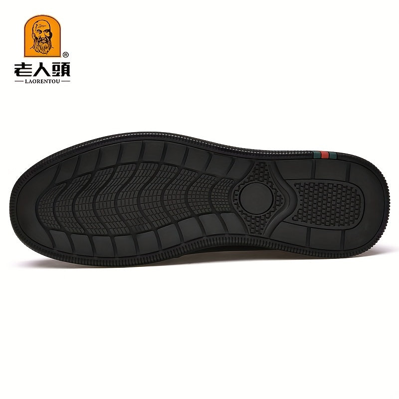 LAORENTOU Men's Leather Slip On Shoes for Driving Jogging