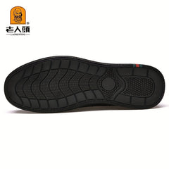 LAORENTOU Men's Leather Slip On Shoes for Driving Jogging