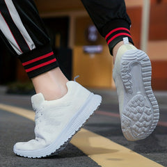 Thick Sole Shock Absorption Sneakers Lightweight Mesh Breathable Running Shoes