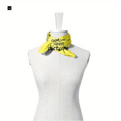 Customizable Square Scarf Personalize with Your Photo Logo Soft Polyester Fiber