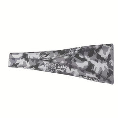 Men's Camo Print Sports Headband Moisture Wicking Elastic