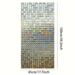 Stained Glass Mosaic Window Film Static Cling Decorative Vinyl Sticker