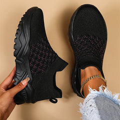Women's Breathable Knit Sneakers Lightweight Comfy Casual Shoes