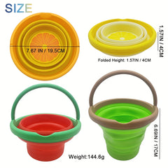 LASIVE Folding Beach Bucket Collapsible PP Barrel for Kids