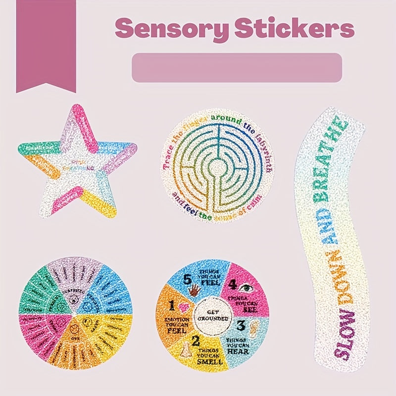 5pcs Anxiety Relief Sensory Stickers for Stressful Situations