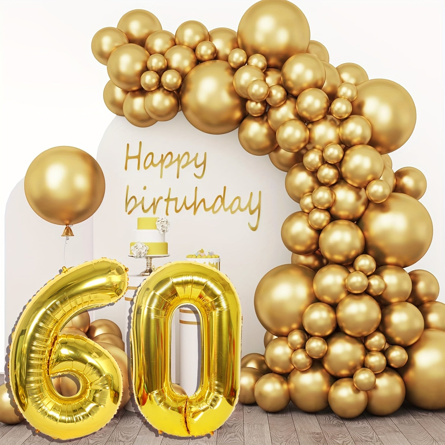 2pcs Golden Number Balloons 40 inch for Party Check Photo Anniversary