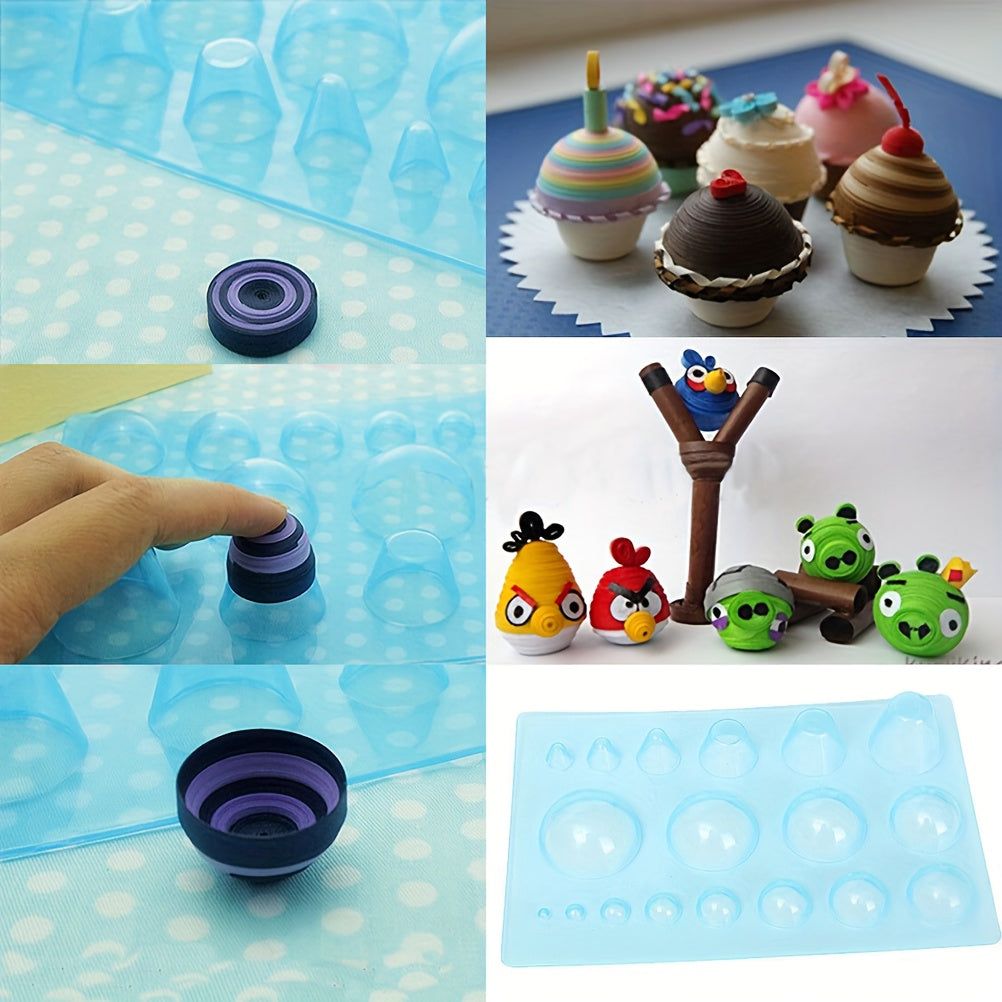 Plastic Paper Quilling Mould Half Ball Domes DIY Paper Craft Tool