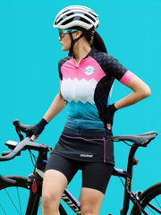 Block Ice Cream Print Cycling Jersey Women's Activewear