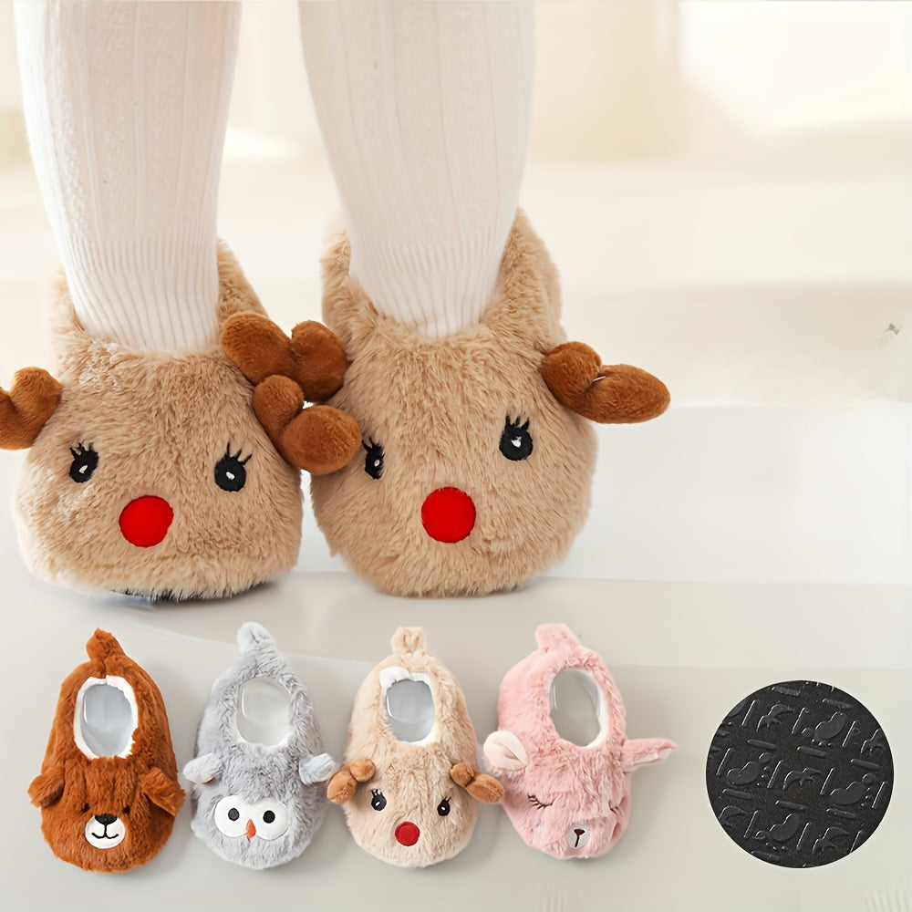 Girls Cartoon Slip On House Shoes Soft Non Slip Indoor Walking Shoes Winter