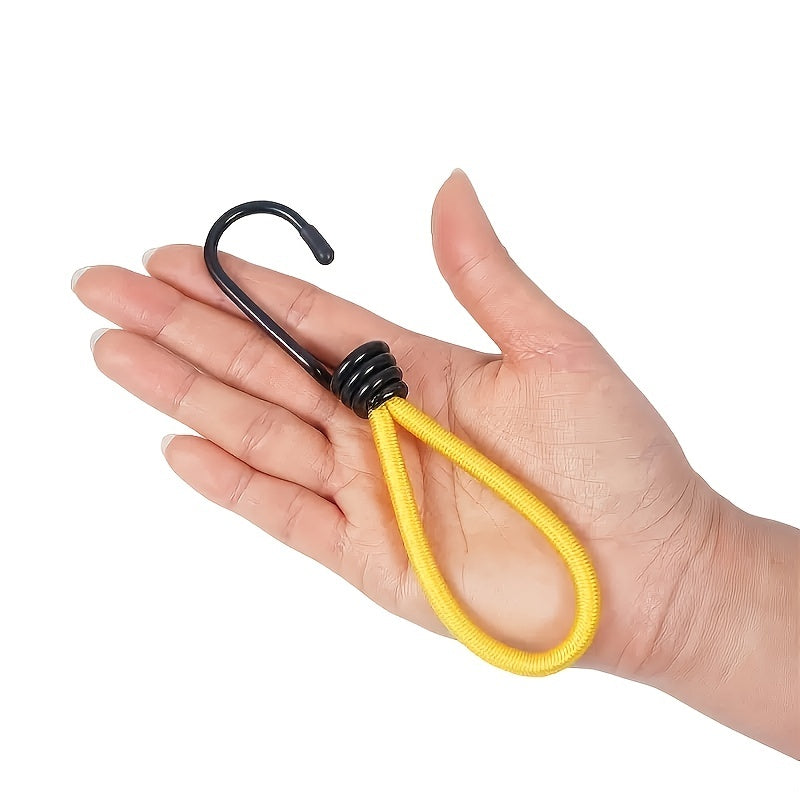 6pcs Elastic Rope Bungee Cord Hooks for Outdoor Camping Tent Boats