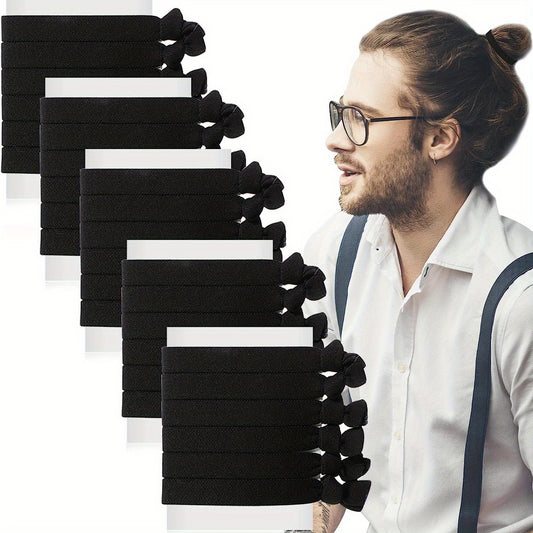 30pcs Ribbon Hair Tie No Crease Hair Ring Hair Accessories Women Men