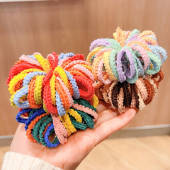 50pcs Children's Head Rope High Elastic Candy Hair Ring