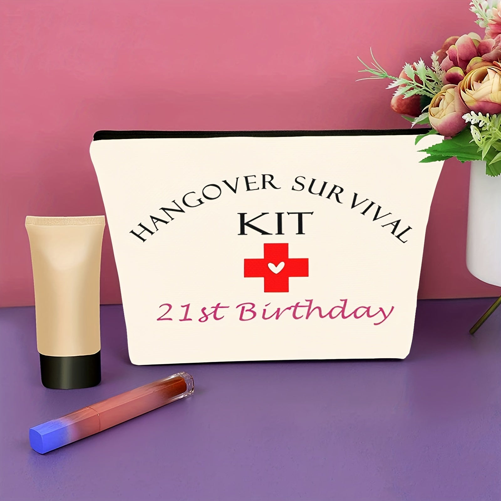 21st Birthday Hangover Kit: Party Favor Bag & Pouch Set