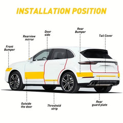 5M 196 85inch 3D Carbon Fiber Car Protective Tape Scratch Resistant Film
